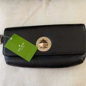 NWT Kate Spade Wallet Wristlet Black Leather - Chrystie Street Evan